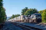 GE and EMD pull an 26X east at Cove 